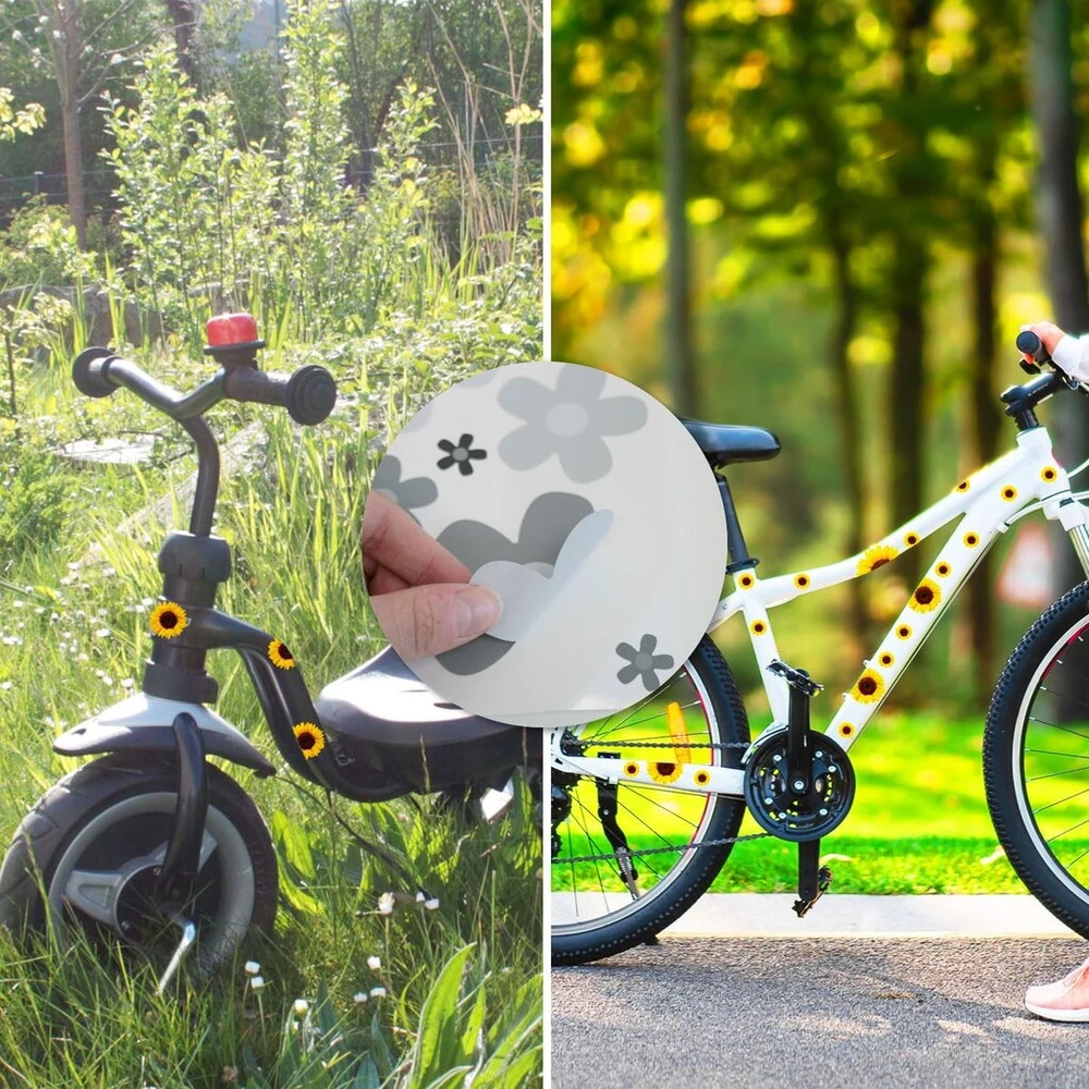 Lipdukų rinkinys „saulėgrąžos“ vaikams, 36 vienetai, 3 lapai Din A5, laminuotas su Uv apsauga, lipdukas dviračiui, lipnios gėlės vasara, Kfz712
