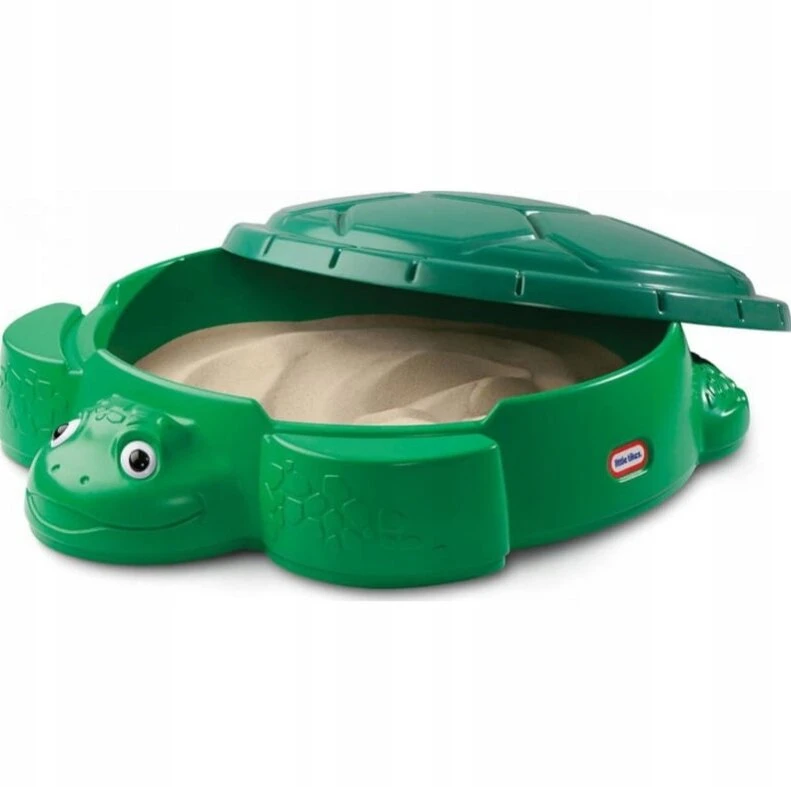 Little Tikes Žalia sodo smėlio dėžė vaikams + vėžlio dangtis 2 vietos dovana