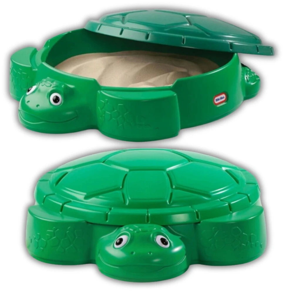Little Tikes Žalia sodo smėlio dėžė vaikams + vėžlio dangtis 2 vietos dovana