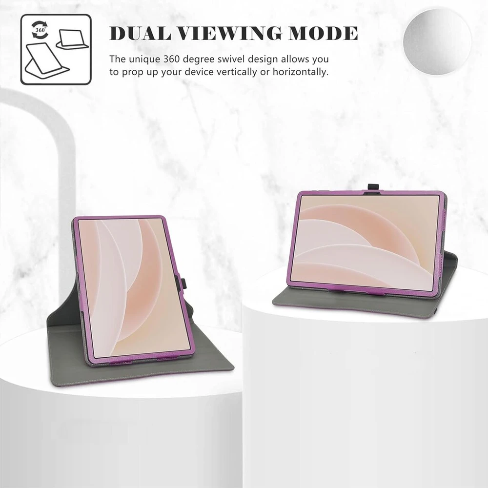 Liushan dėklas, skirtas Doogee T20 Ultra, 360° besisukantis dėklas su stovu, skirtas Doogee T20 Ultra/doogee T40 Pro 12 colių planšetiniam kompiuteriui (netinka kitiems modeliams), violetinis