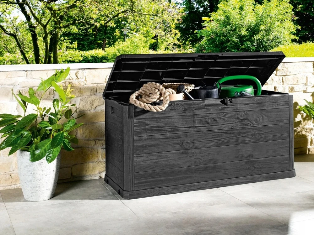 Lauko baldų komplektas Livarno Home Sodo dėžė 270 l