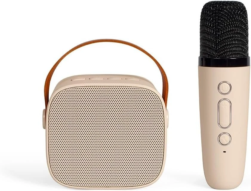 Kompiuterio kolonėlės Livoo belaidis mini karaoke, suderinamas su bluetooth® Tec618 - 5w, baterijos veikimo trukmė 4 valandos, 3 balso funkcijos, veikimo nuotolis 10 m