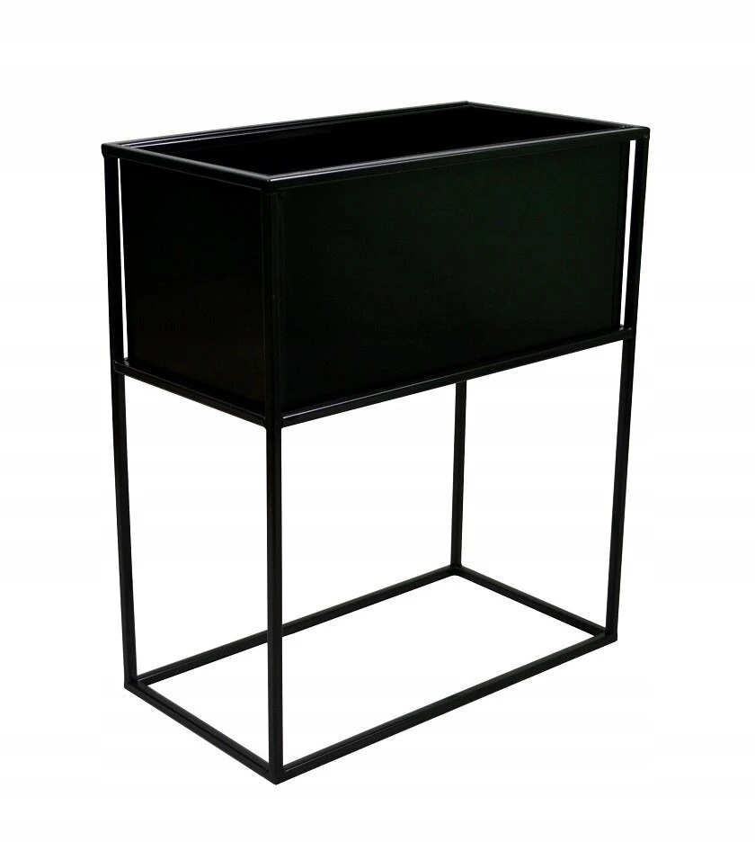 Loft metalinis gėlių stovas, 50cm dėžė, gėlių vazono stovas