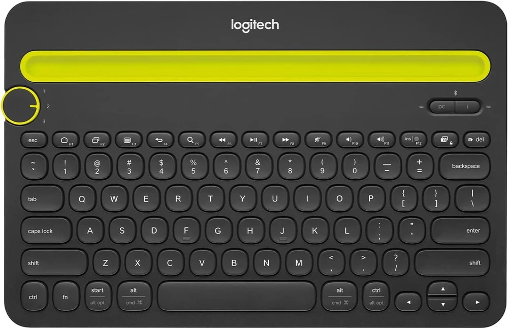 Logitech K480 belaidė bluetooth klaviatūra kompiuteriui, planšetiniam kompiuteriui ir išmaniajam telefonui, kelių įrenginių ir easy-switch funkcija, kompaktiškas dizainas, pc / mac / planšetinis kompiuteris / išmanusis telefonas, olandų qwerty išdėstymas