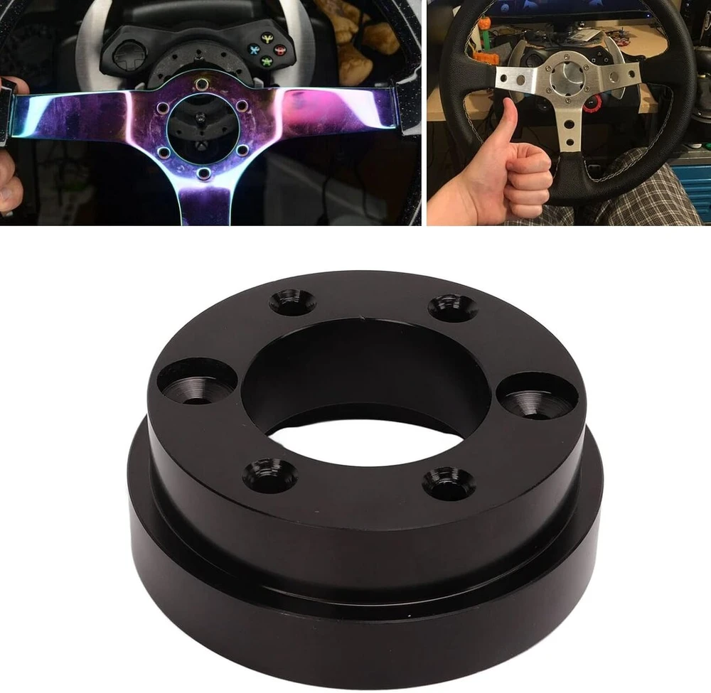 Logitech Vairaračio jungties žiedas su greito atleidimo mechanizmu 70 mm Vairaračio adapterio plokštė aliuminio lydinio, skirta G25 G27 G29 G920 13 14 colių vairaračiams, populiarus