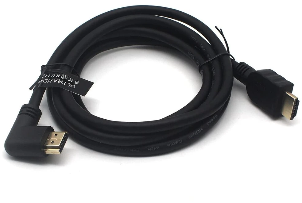 Lokeke 90 laipsnių kairės/dešinės kampo 8k 2.1 Hdmi kabelis, 8k Ultra High Speed 48gpbs Hdmi kabelis, 8k@60hz 4k@120hz, Earc Hdr10, suderinamas su Dolby Version Ps4 Ps5 Tv Switch Roku (1.8m)