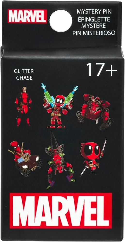 Loungefly Funko - Marvel: Deadpool - aklosios dėžutės emalio segė - Deadpool - aklosios dėžutės emalio segės - miela sagė kolekcionuoti - kuprinėms ir krepšiams - dovanos idėja - oficiali produkcija