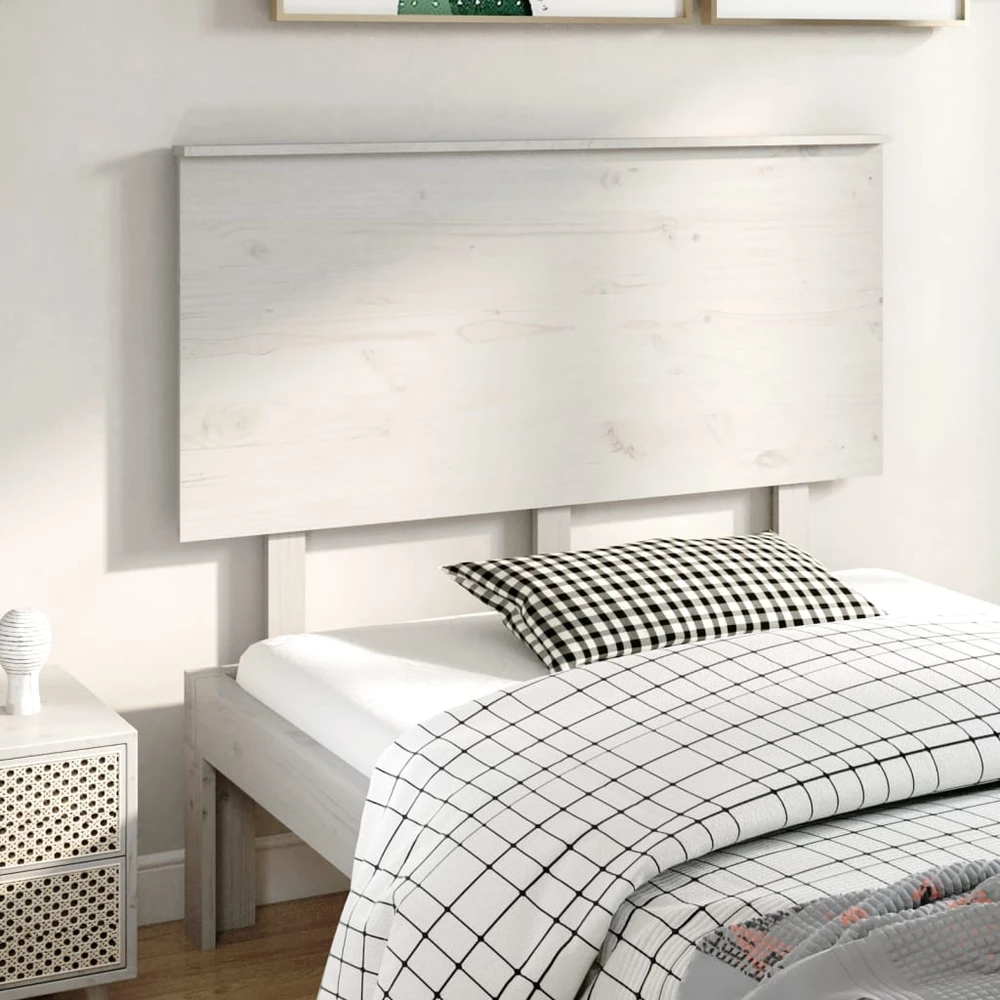 Lova Lovos galvūgalis, baltas, 124x6x82,5cm, pušies medienos masyvas