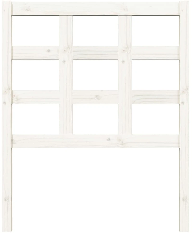 Lova Lovos galvūgalis, baltas, 80,5x4x100cm, pušies medienos masyvas