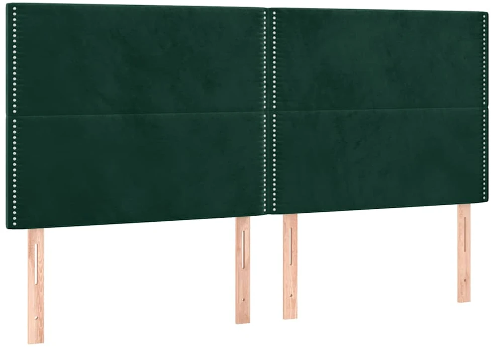 Lova Lovos rėmas be čiužinio tamsiai žalias 200x200 cm aksomas