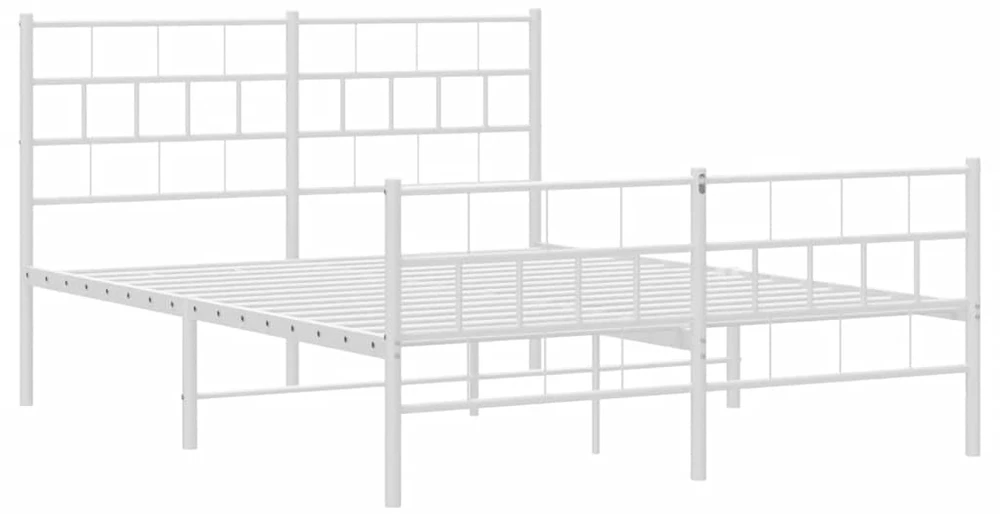 Lova Lovos rėmas su galvūgaliu/kojūgaliu, baltas, 135x190cm, metalas