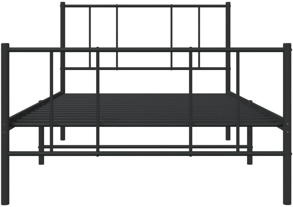 Lova Lovos rėmas su galvūgaliu/kojūgaliu, juodas, 100x200cm, metalas