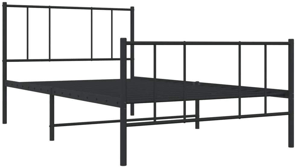 Lova Lovos rėmas su galvūgaliu/kojūgaliu, juodas, 100x200cm, metalas