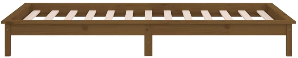 Lova Lovos rėmas su LED, medaus rudas, 100x200cm, medienos masyvas