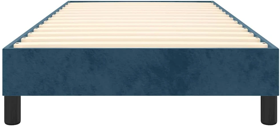 Lova Lovos rėmas su spyruoklėmis tamsiai mėlynas 100x200 cm aksomas