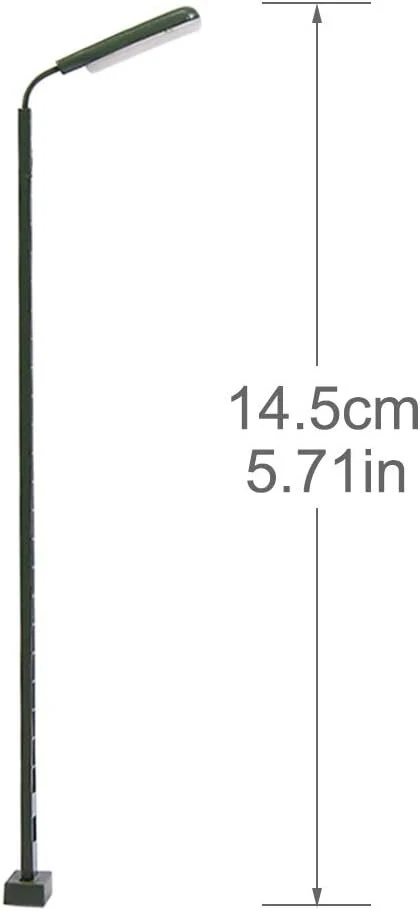 Lqs52ho-3-eu 3 H0 prožektorių rinkinys su žemu Led grotelių stulpo šviestuvu, skirtas geležinkelio platformos apšvietimui, sodui / kiemui
