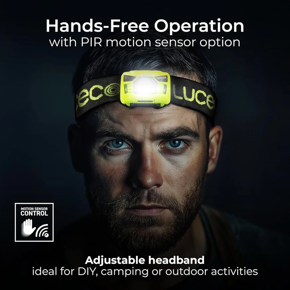 Luceco Led priekinis žibintas su Usb ir judesio jutikliu, 5 režimai