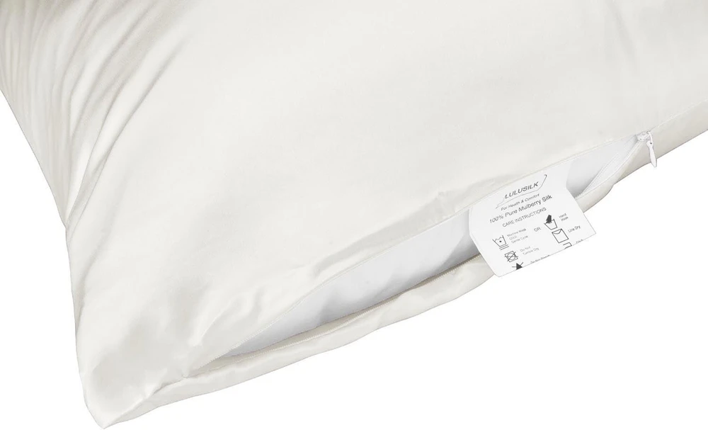 Lulusilk 16 momme 100% šilko pagalvės užvalkalas plaukų ir odos priežiūrai, pagalvėlės užvalkalas, atsparus raukšlėms, 1 vnt.