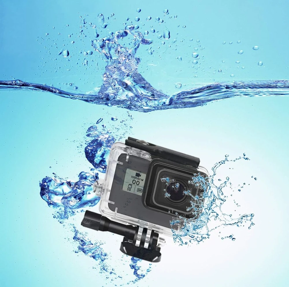 Lupholue vandeniui atsparus 60 m skaidrus korpusas povandeninis korpusas su raudonu filtru, suderinamas su Gopro Hero (2018), Gopro Hero 7 Juodas, Gopro Hero 6, Hero 6 Juodas, Hero 5, Hero 5 Juodas