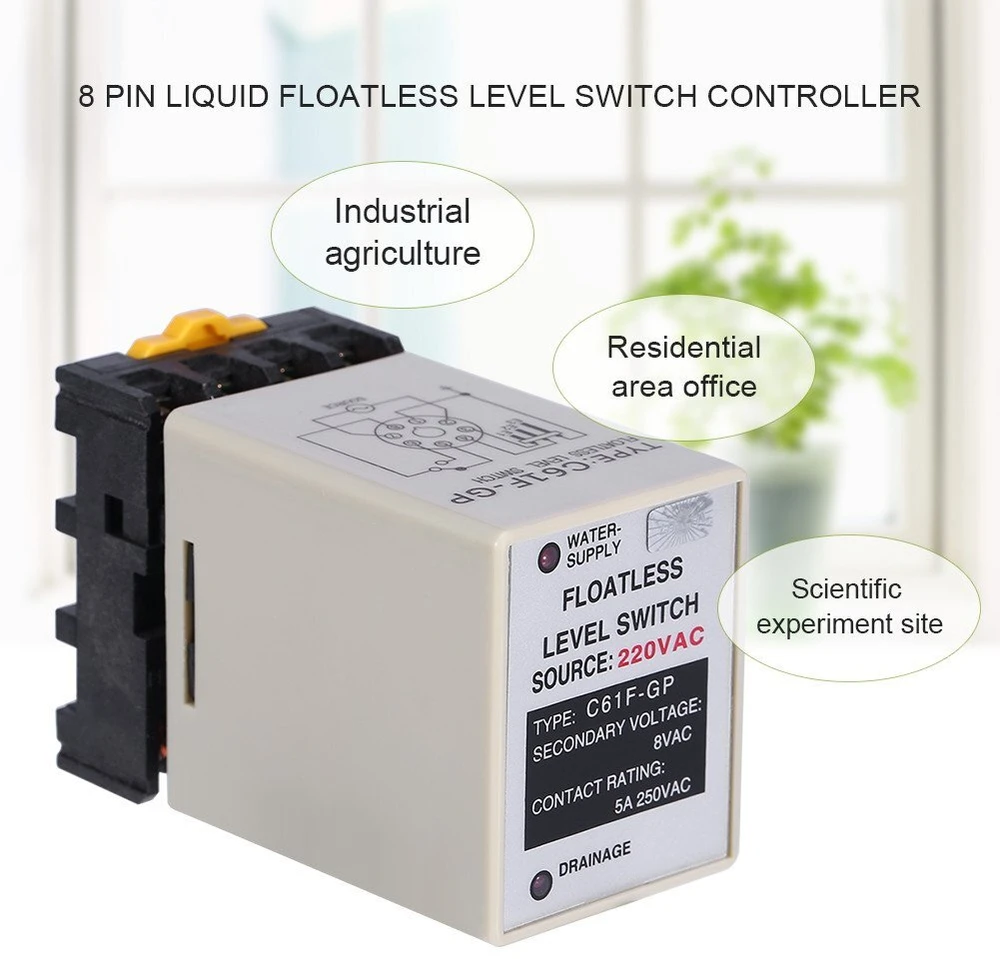 Lygio jungiklis, 50/60 Hz Ac220 V lygio jungiklio valdiklis su plūduriuojančiu lygio jungikliu C61f-gp