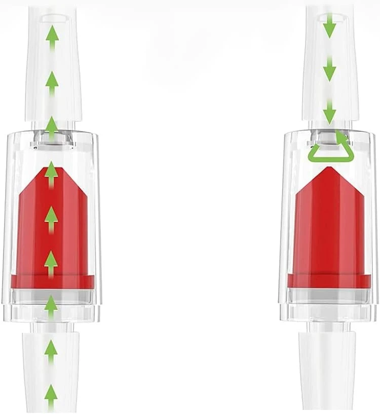 Ventiliatorius Lyitzw atbulinių vožtuvų rinkinys, 12 vnt., 4 mm, plastikiniai, termiškai stabilūs, lengvai montuojami
