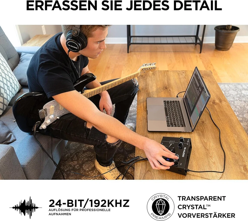 M-audio Air192x4 Usb garso sąsaja studijos kokybės įrašymui su Xlr ir linijos įėjimais bei įrašymo programine įranga