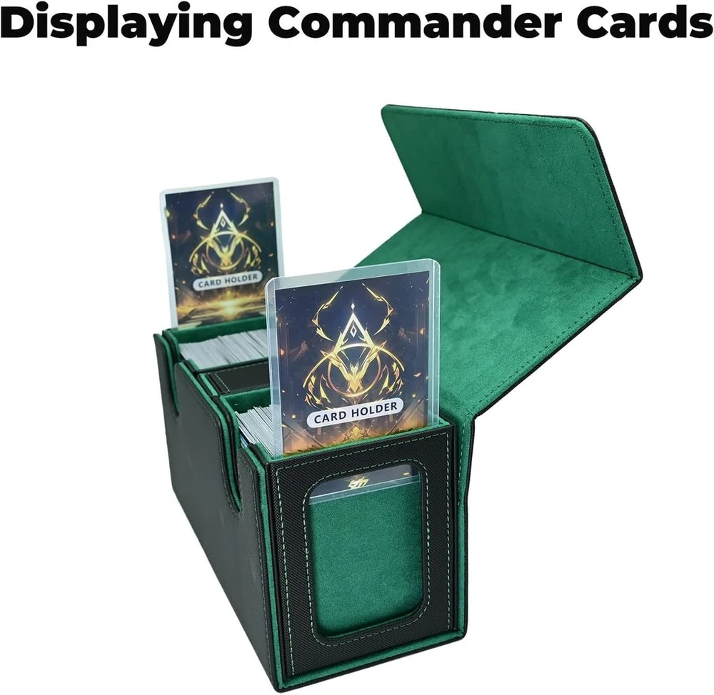 Magic The Gathering Thequotium mtg commander deck dėžutė, vietos daugiau nei 200 kortelių, 3-in-1 kortų dėklas, stiprus magnetinis kortų organizatorius magic commander tcg ccg, 4 skirtukai