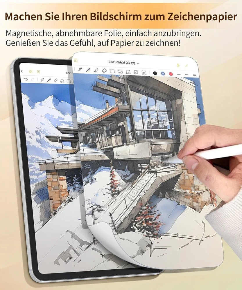 Magnetinė ekrano plėvelė Ipad Pro 13" M4 / Air 13" M2/m3 – rašymui kaip ant popieriaus