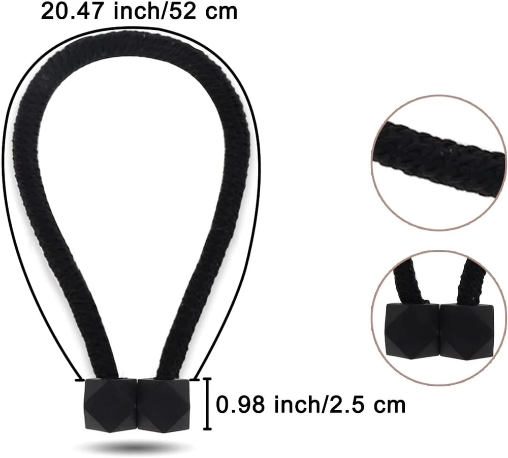 Magnetiniai užuolaidų laikikliai, 2 vnt., juodi