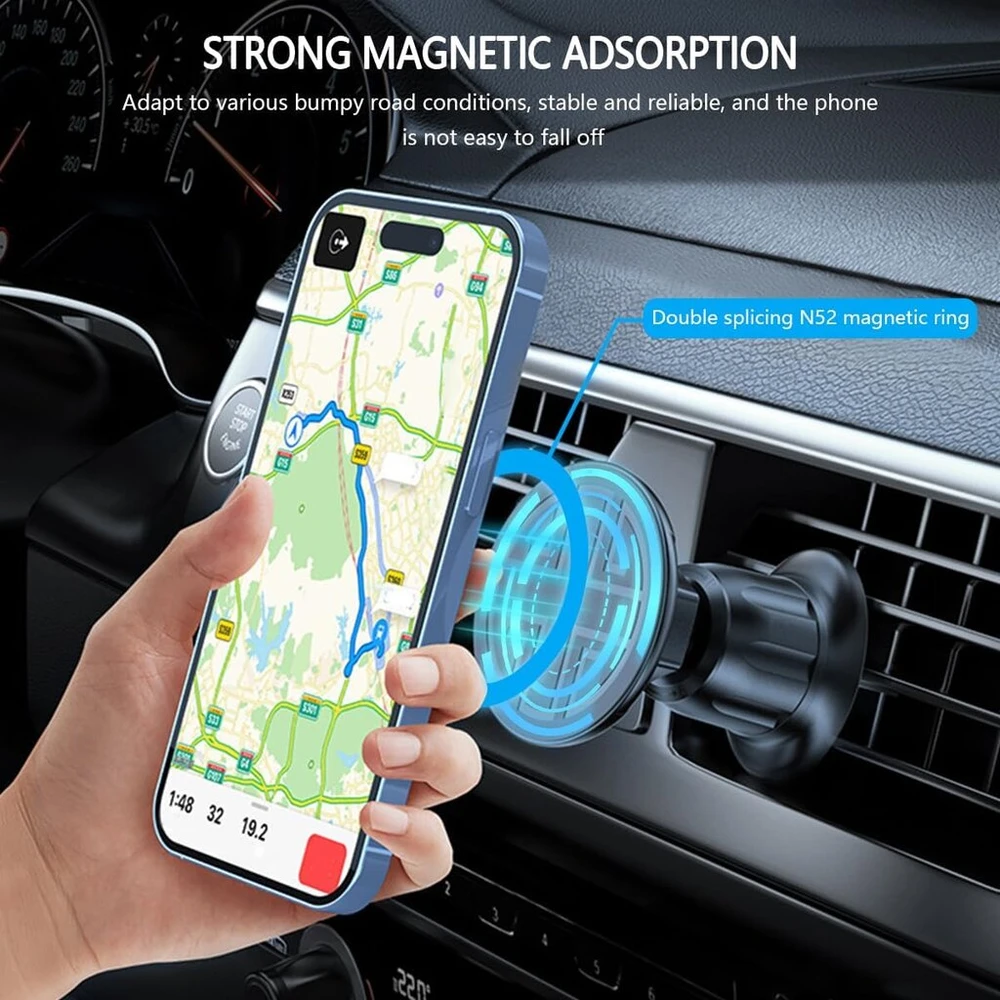 Magnetinis automobilinis telefono laikiklis su 360° sukimosi funkcija