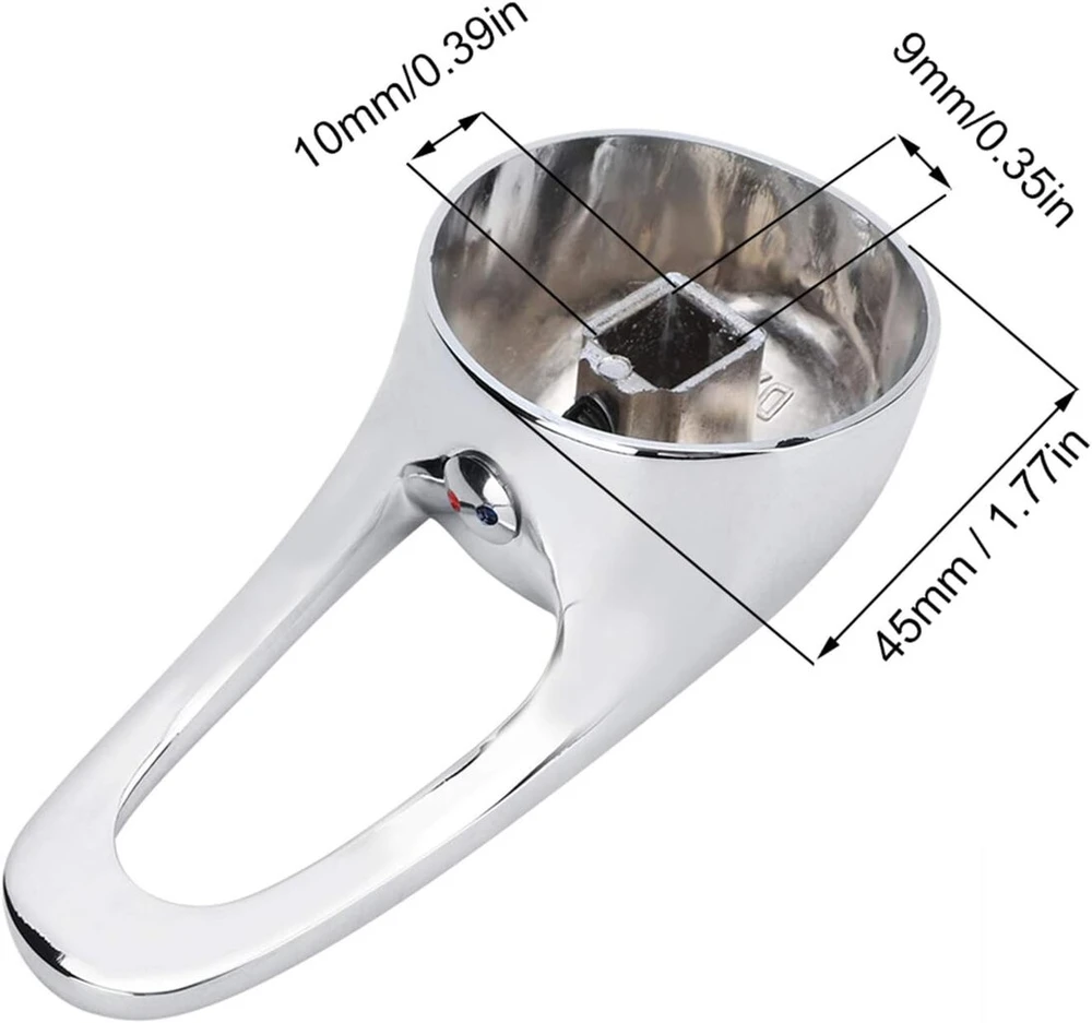 Maišytuvo rankenėlė 30 mm kasetei, chromuota
