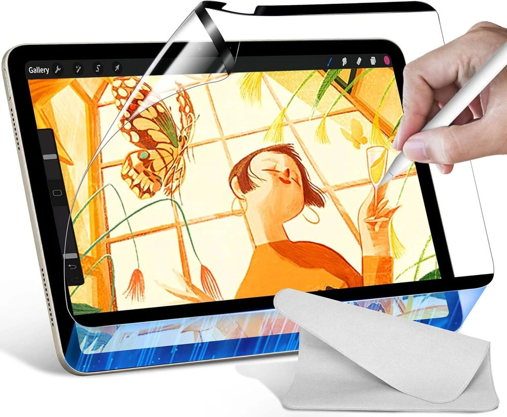 Manlian magnetinė popieriaus ekrano apsauga, skirta ipad air 6, ipad air 11 colių (m2; m3), 2024/2025, tarsi rašytumėte / pieštumėte ant popieriaus, nuimama ir daugkartinio naudojimo, popieriaus ekrano apsauga