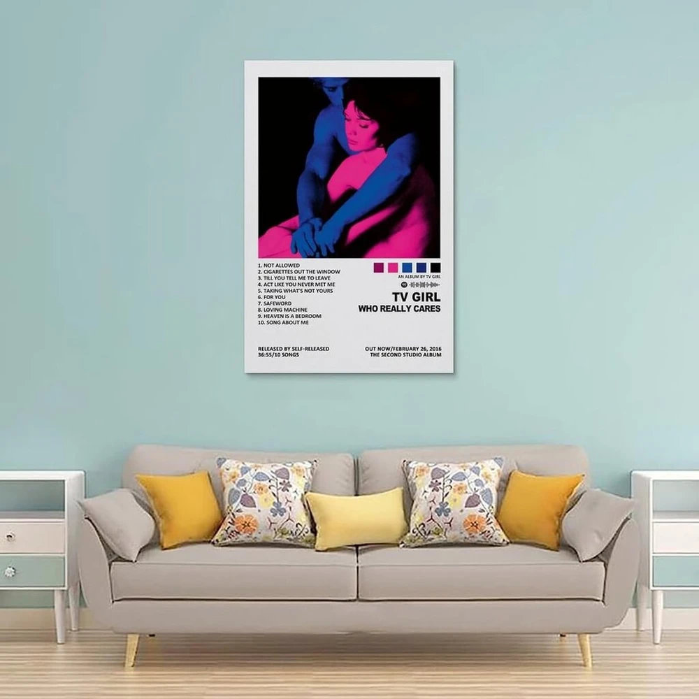 Maqiae tv plakatas mergina muzikos albumas grupė vintažinis retro viršelis kambariui, estetiškas drobės sienų menas, miegamojo dekoravimo plakatas 30 x 45 cm