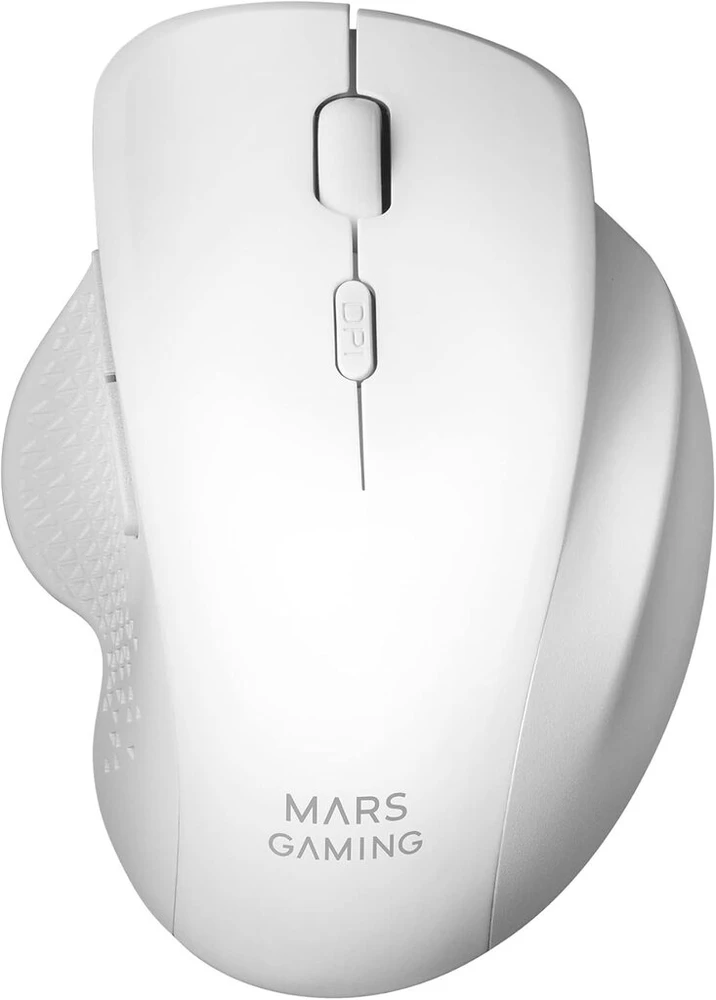 Kilimėlis Mars Gaming Mmwergow Belaidė ergonominė pelė, skirta Ps4/ps5/XBOX/pc/mac, balta