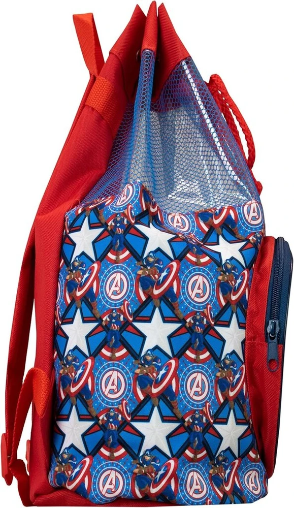 Marvel vaikiškas kapitono amerikos paplūdimio krepšys, mėlynas