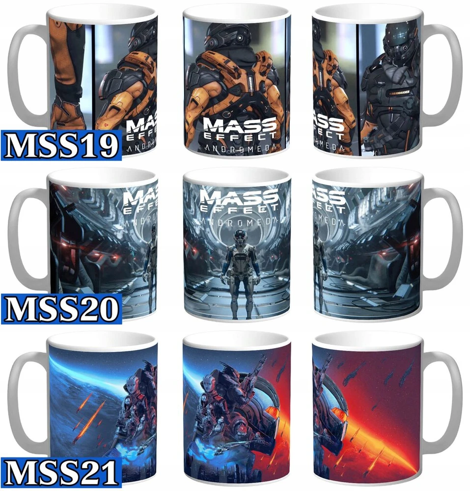 Mass Effect Andromeda puodelis, dovanų daug raštų
