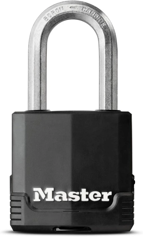Master Lock pakabinamas užraktas, Excell® dengtas laminuoto plieno pakabinamas užraktas, aukštos apsaugos užraktas, rakinamas užraktas, geriausiai tinka sandėliukams, pašiūrėms, garažams, tvoroms ir kt.