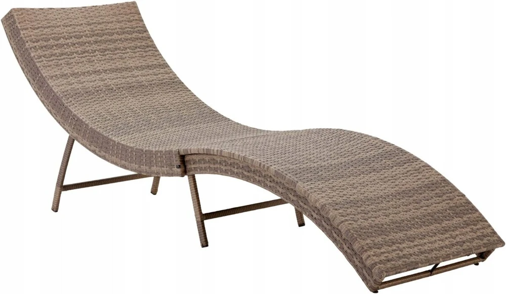 Matmay Sulankstomas Rattan sodo gultas su pagalvėle