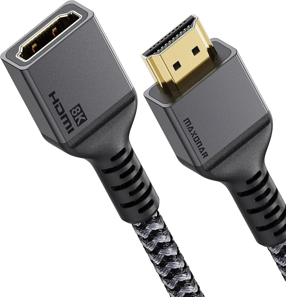 Maxonar Hdmi 2.1 prailginimo laidas 0.4m, 8k 60hz, 48gbps, 4k 144hz