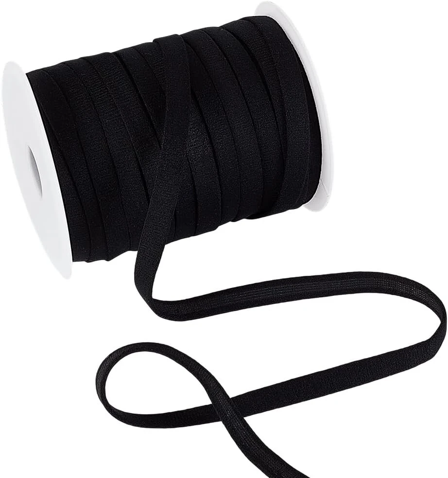 Mayjoydiy 22,8 m juodas korseto pagaliukų dėklas 10 mm vielos keitimo liemenėlės maskavimo juosta nailono liemenėlės pliušinis galinis dėklas siuvimo reikmenims "pasidaryk pats" vestuvėms rankų darbo drabužiams