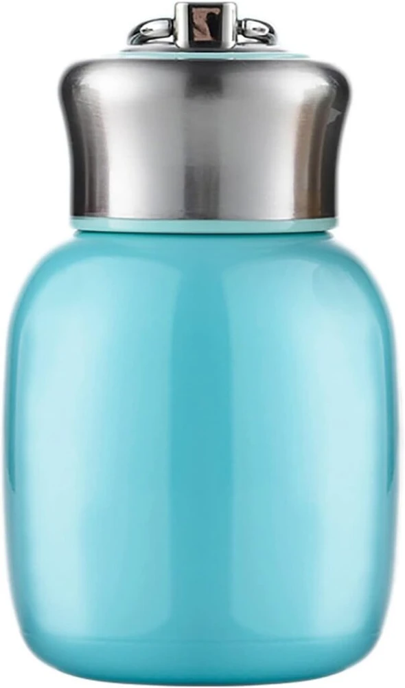 Maža termosas, 200 ml mini termosas, vakuuminiu būdu izoliuotas vandens butelis, nelaidus sultims, pienui, vakuumui, karšto ir šalto vandens butelis, mergaitėms