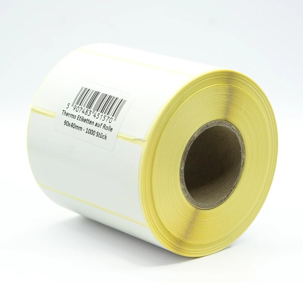 Mdlabels Termo Etiketės 90x40mm, 1000 vnt. - Lipnios, Brūkšniniam Kodui