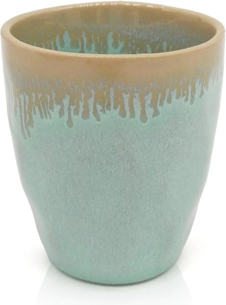 Mea-living Akmens masės espresso puodelis Turquoise Heart, rankų darbo akmens masė, 150 ml, gražūs rankų darbo indai