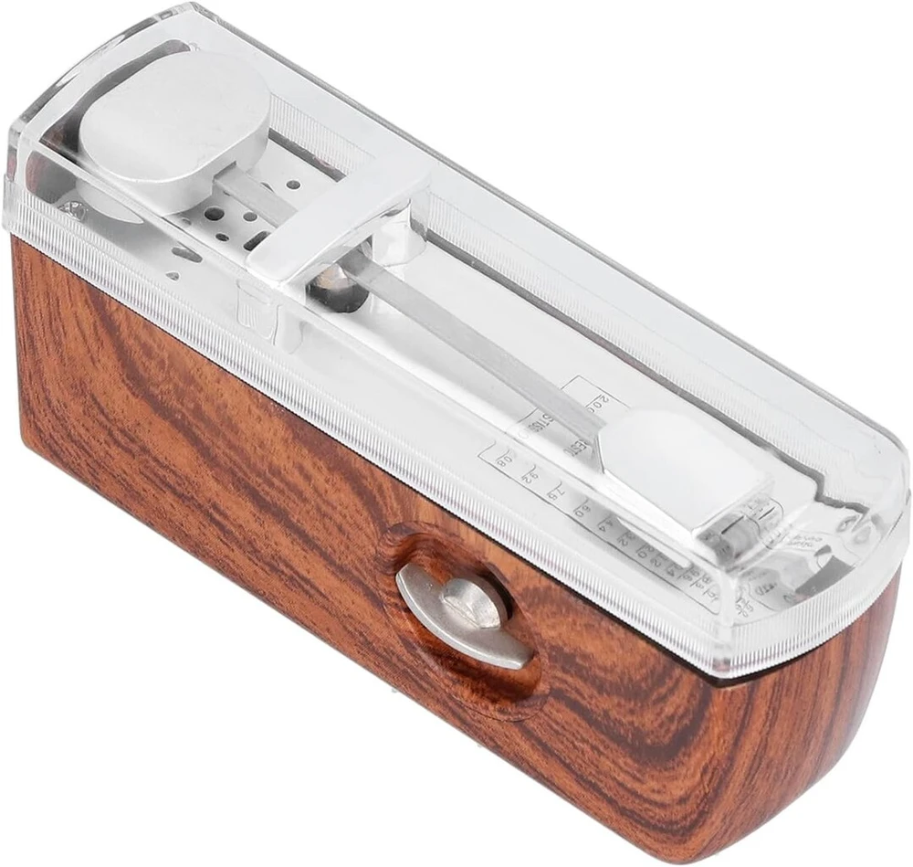 Mechaninis mini metronomas, universalus, nešiojamas, tradicinis pianinui, ukulelei, gitarai, smuikui (natūralaus medžio spalvos)