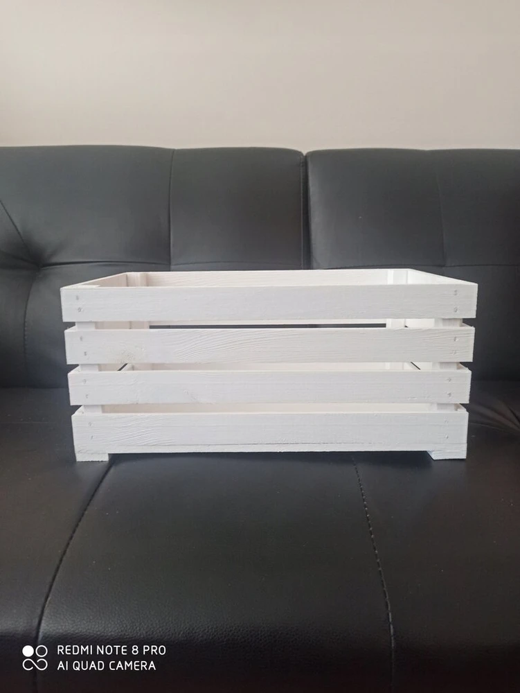 Medinė dėžutė gėlėms, stovas, 36 cm