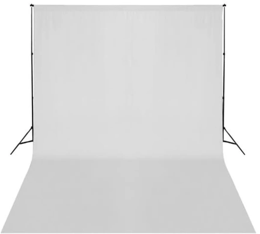 Medvilninis fonas be stovo, baltos spalvos, 500x300cm