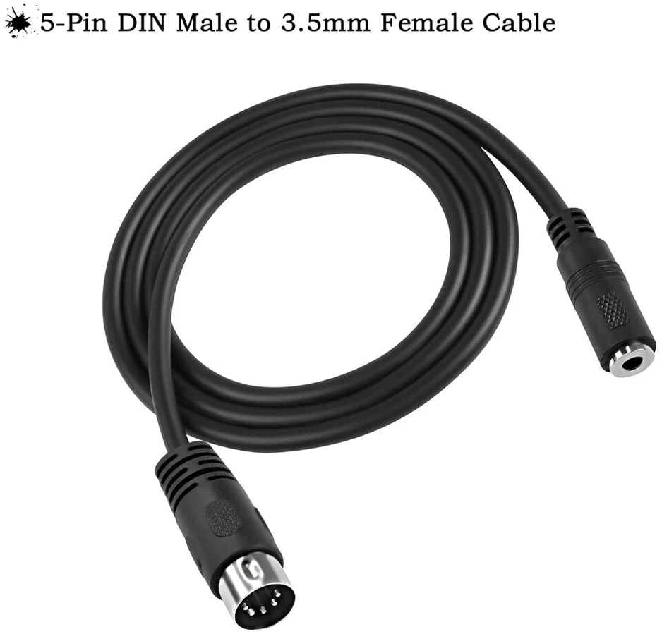 Stiprintuvas Meiriyfa 5-pin Din Midi į 3.5 mm Trs garso kabelis, 1m