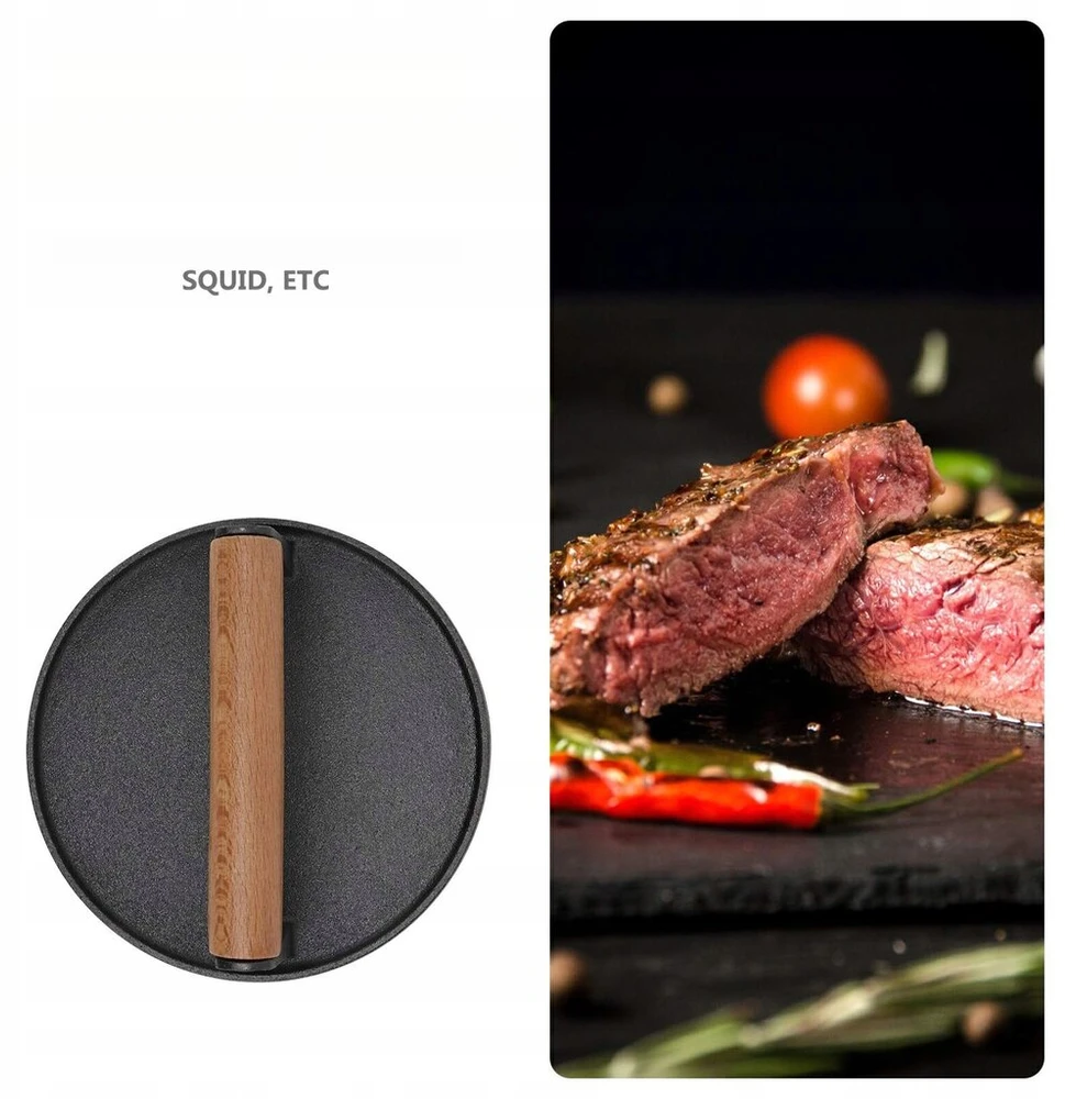 Mėsos presas burgeriams, keptos mėsos priedai