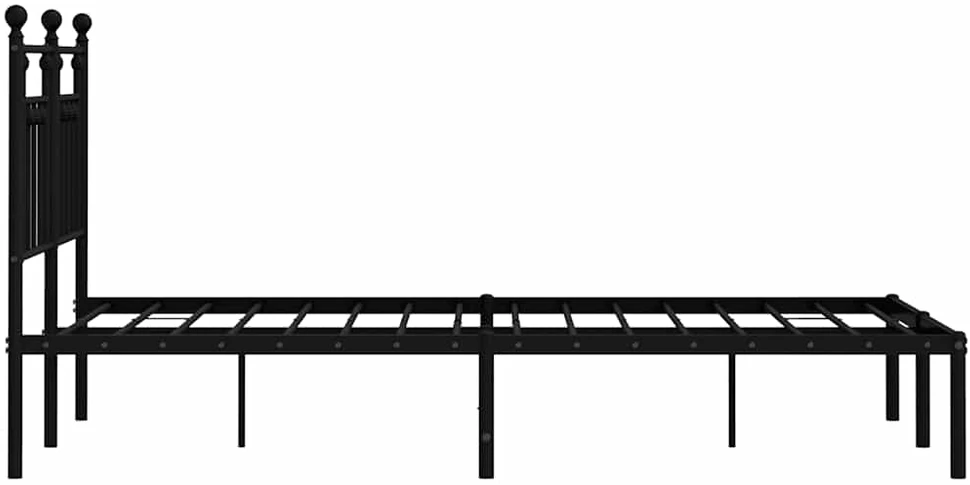 Lova Metalinis lovos rėmas su galvūgaliu, juodos spalvos, 120x200cm