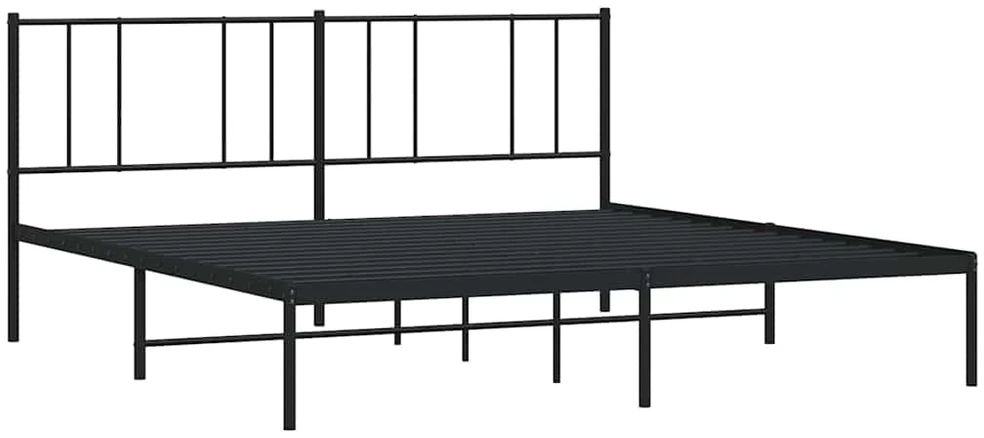 Lova Metalinis lovos rėmas su galvūgaliu, juodos spalvos, 183x213cm